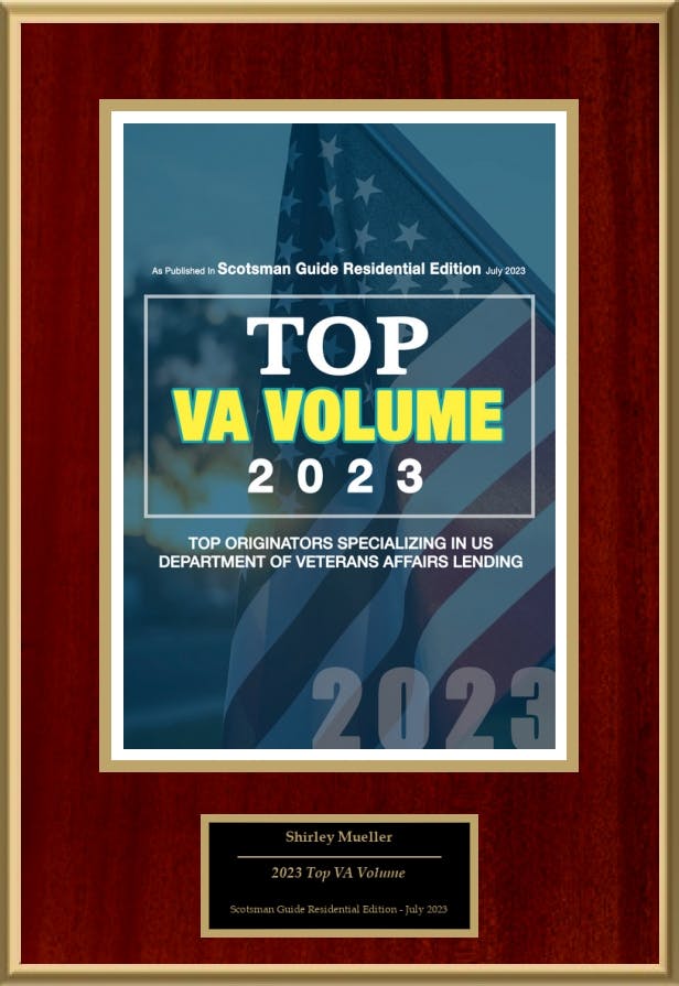 Shirley Mueller Receives 2023 Top VA Volume Recognition