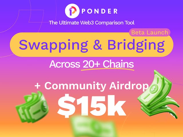 Ponder Beta Launch: Simplifying Asset Swapping and Bridging Across Web3 Networks