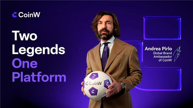 Andrea Pirlo Becomes Global Brand Ambassador for CoinW Crypto Platform