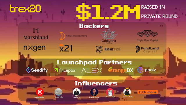 Trex20 Secures $1 Million in Funding, Ready to Revolutionize BRC20 Ecosystem