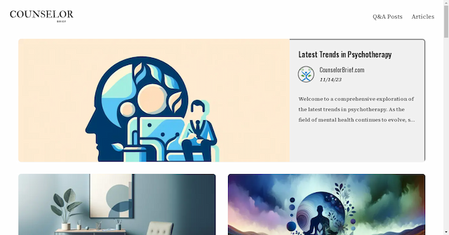 New Interactive Platform, CounselorBrief.com, Launched for Counseling Community