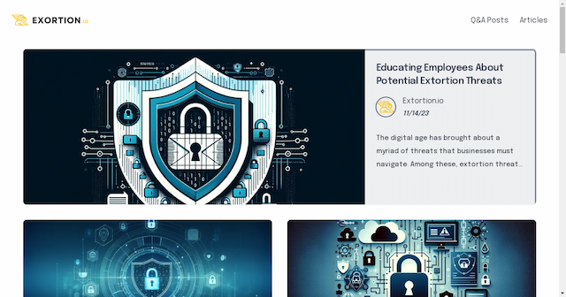 New Extortion.io Platform Launches to Provide Expert Insights on Extortion Tactics