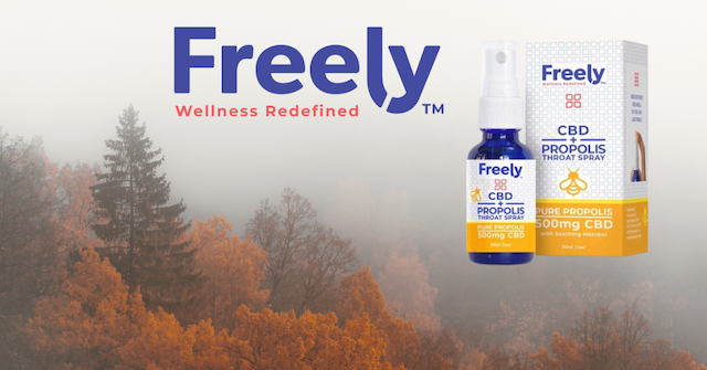 Freely CBD Propolis Throat Spray in High Demand for Fall Travel Season