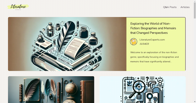 New Platform LiteratureExperts.com Unveils a World of Literary Arts