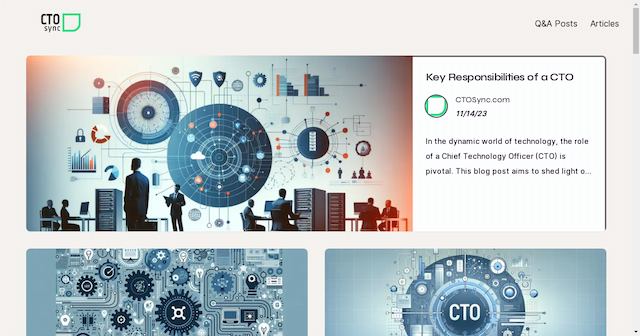 CTOSync.com Launches State-of-the-Art Platform for Chief Technology Officers