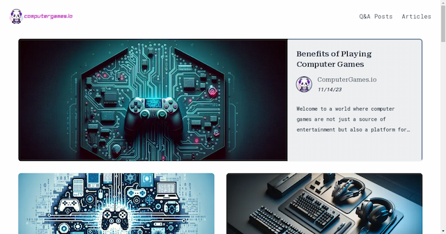 Introducing ComputerGames.io: A New Platform for Gamers and Industry Experts