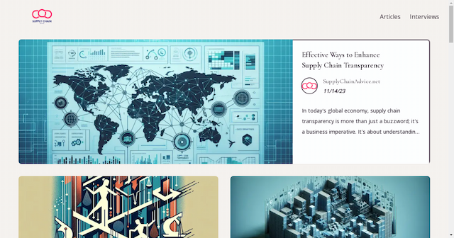 New Supply Chain Resource Launches: SupplyChainAdvice.net