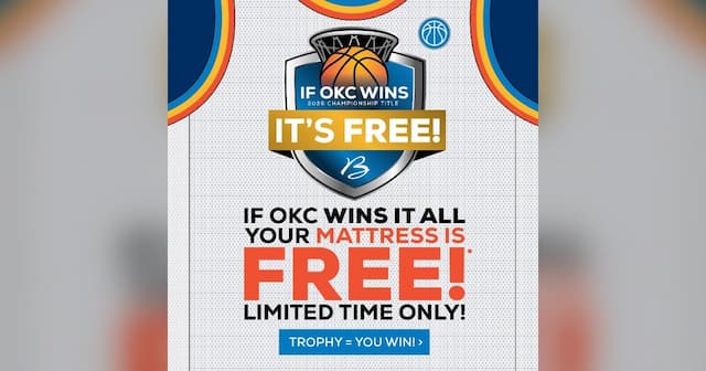 Bob Mills Furniture Bets on OKC: Win the Title, Get Your Mattress Free
