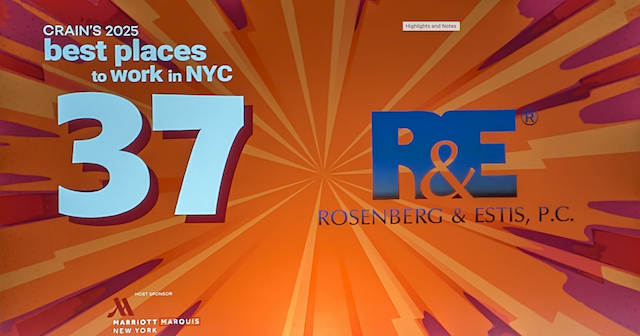 Rosenberg & Estis Ranks #37 in Crain's Best Places to Work 2025