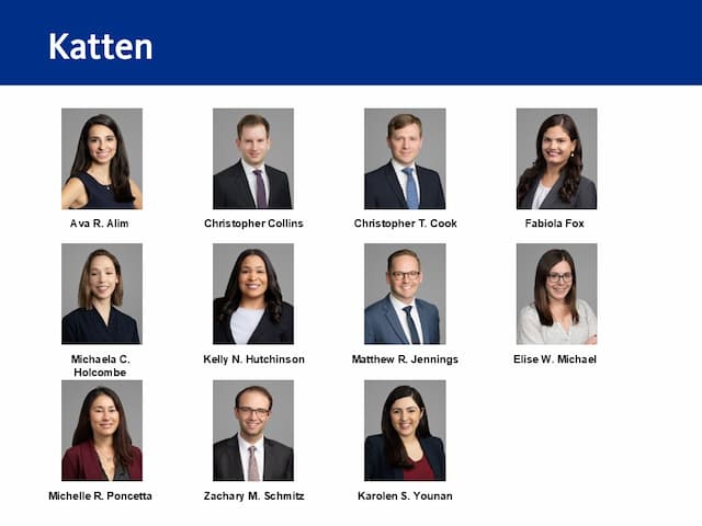 Katten Law Firm Promotes 11 Attorneys to Partnership Ranks