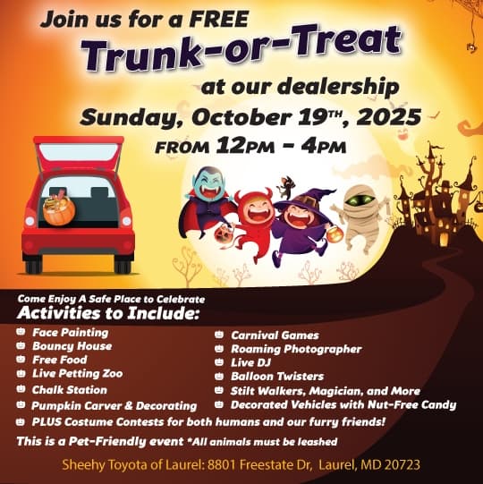 Sheehy Toyota Hosts Free Family Trunk-or-Treat Halloween Event