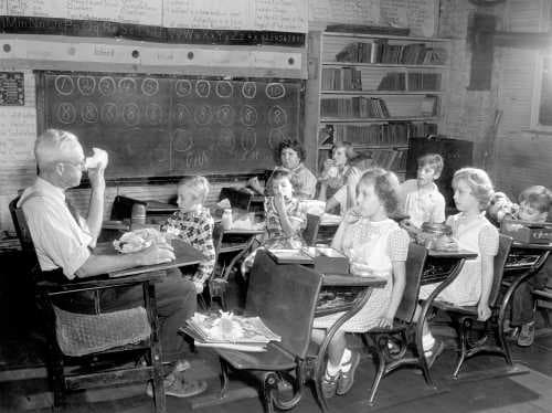 A. Aubrey Bodine's Historic 1952 One-Room School Photo Captures Educational Legacy