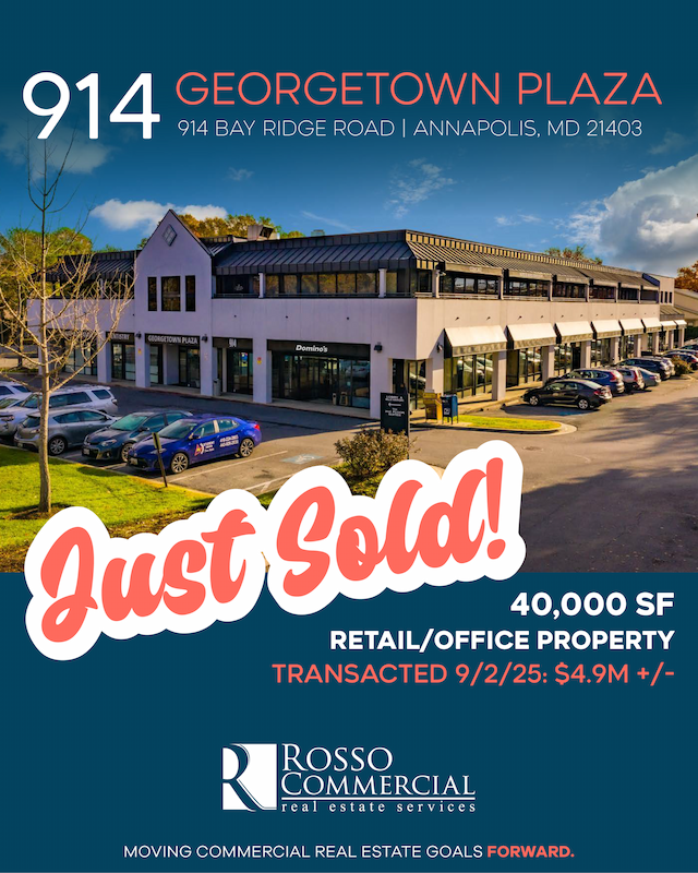 Rosso Commercial Sells Georgetown Plaza for $4.9M in Annapolis