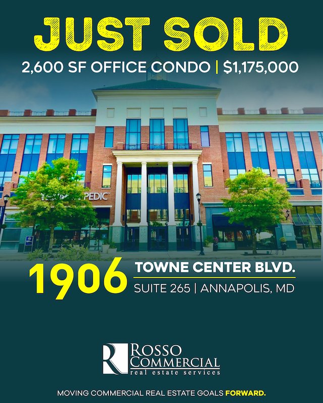 Rosso Commercial Sells Annapolis Office Condo for $1.175M in Strategic Deal
