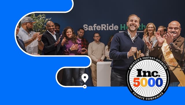 SafeRide Health Ranked Among America's Fastest-Growing Companies by Inc. 5000