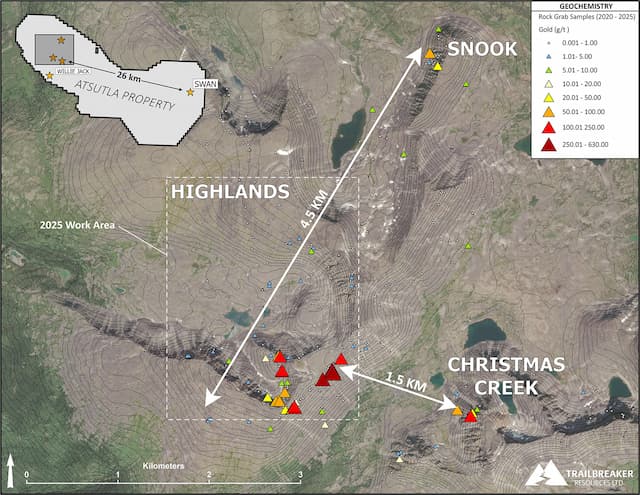 Trailbreaker Expands High-Grade Gold, Discovers New Copper Zone at Atsutla