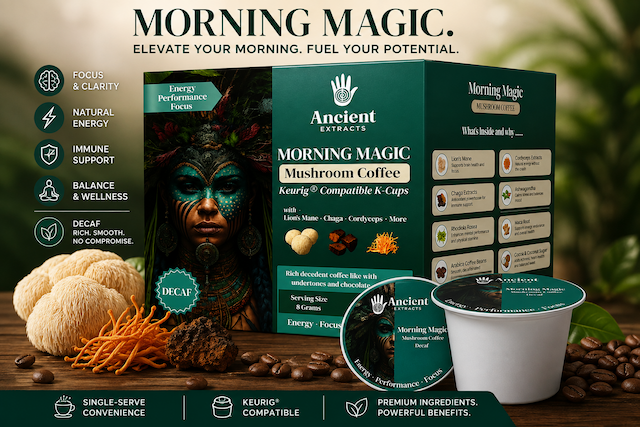 UNLOCKD's Ancient Extracts Enters Single-Serve Coffee Market with Functional Mushroom K-Cups