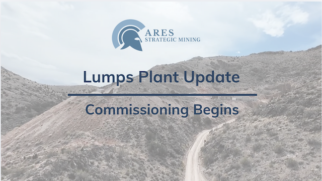 Ares Strategic Mining Commissions Fluorspar Lumps Plant in Utah