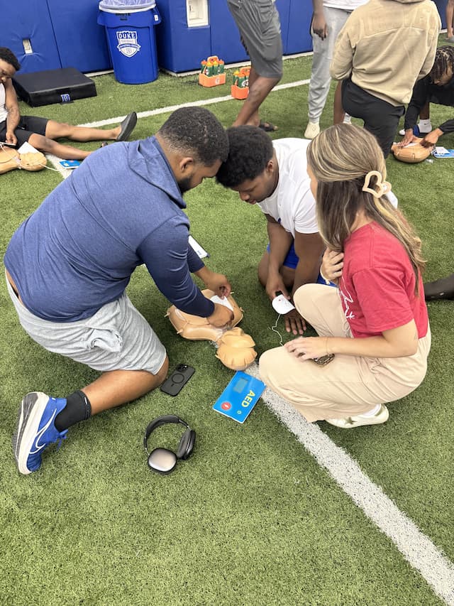 Duke Athletes Train to Save Lives with American Heart Association CPR Initiative