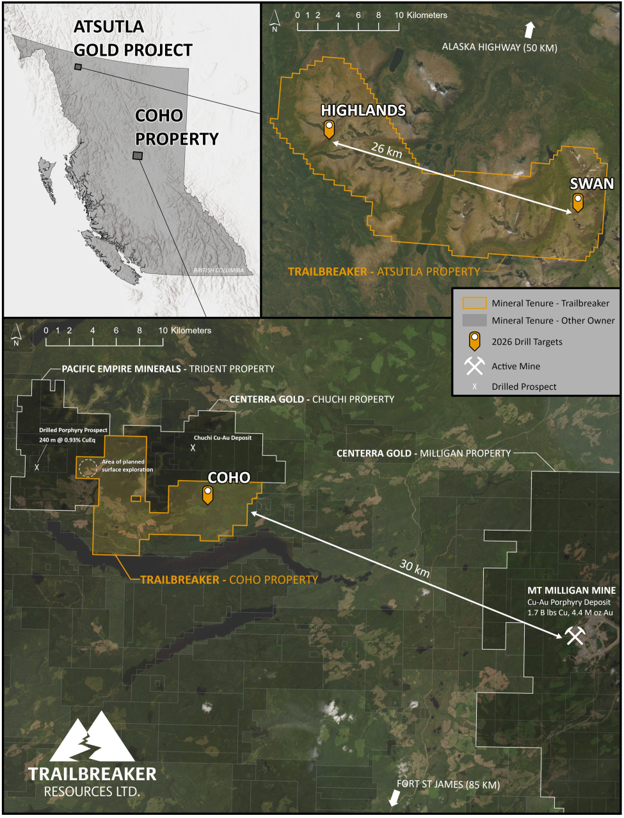 Trailbreaker Resources Gears Up for Inaugural Drilling at Atsutla Gold and Coho Projects