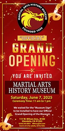 Martial Arts History Museum Grand Opening in Glendale Celebrates Culture & Heritage