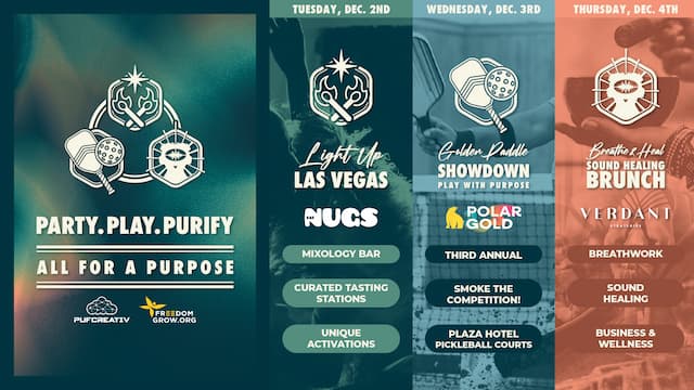 PufCreativ's MJBizCon Events Mix Networking, Fun & Charity