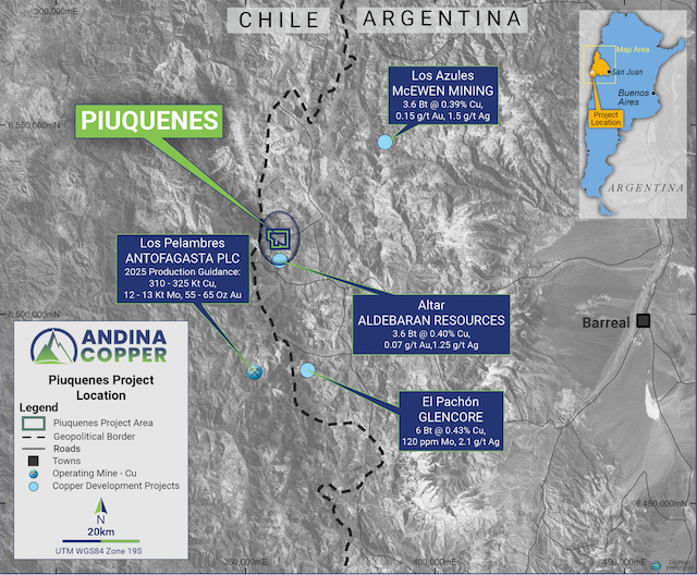 Andina Copper Uncovers Major New Drill Target at Argentina Piuquenes Project