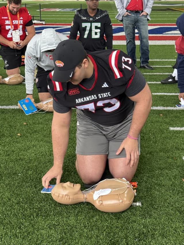 American Heart Association and Reese's Senior Bowl™ Team Up to Provide CPR Training for NFL Draft Prospects