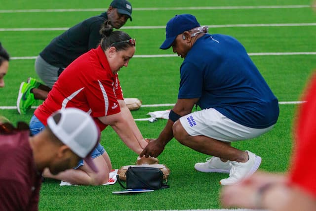 Houston Texans & American Heart Association Train Coaches in Lifesaving CPR