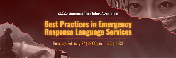 ATA Hosts Event on Best Practices in Emergency Response Language Services