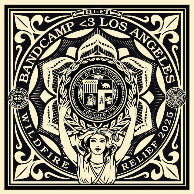 Shepard Fairey and Bandcamp Collaborate to Support MusiCares LA Wildfire Relief