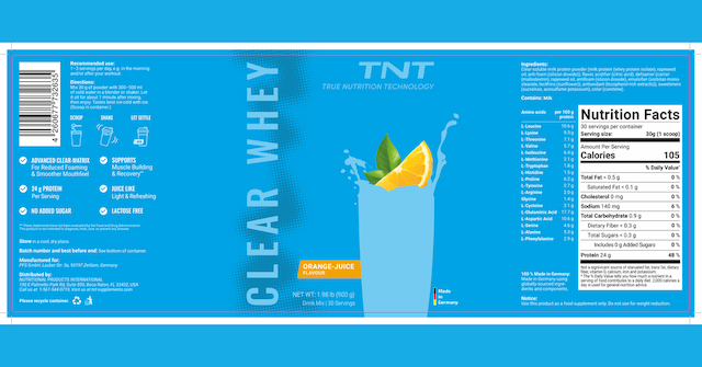 TNT's Clear Whey Protein Expands to U.S., Offering Refreshing Alternative to Traditional Shakes