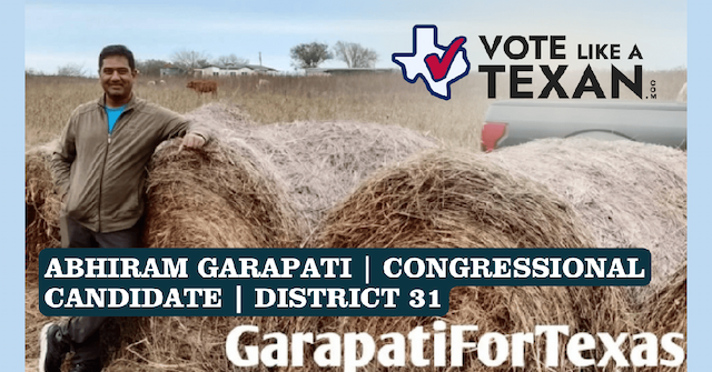 Candidate Garapati Shares Immigration to Congress Journey on Vote Like A Texan