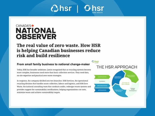 HSR Zero Waste Transforms Canadian Sustainability with 80% Diversion Success