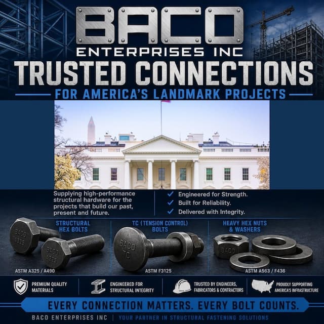 White House Ballroom Renovation Taps Baco Enterprises for American-Made Fasteners