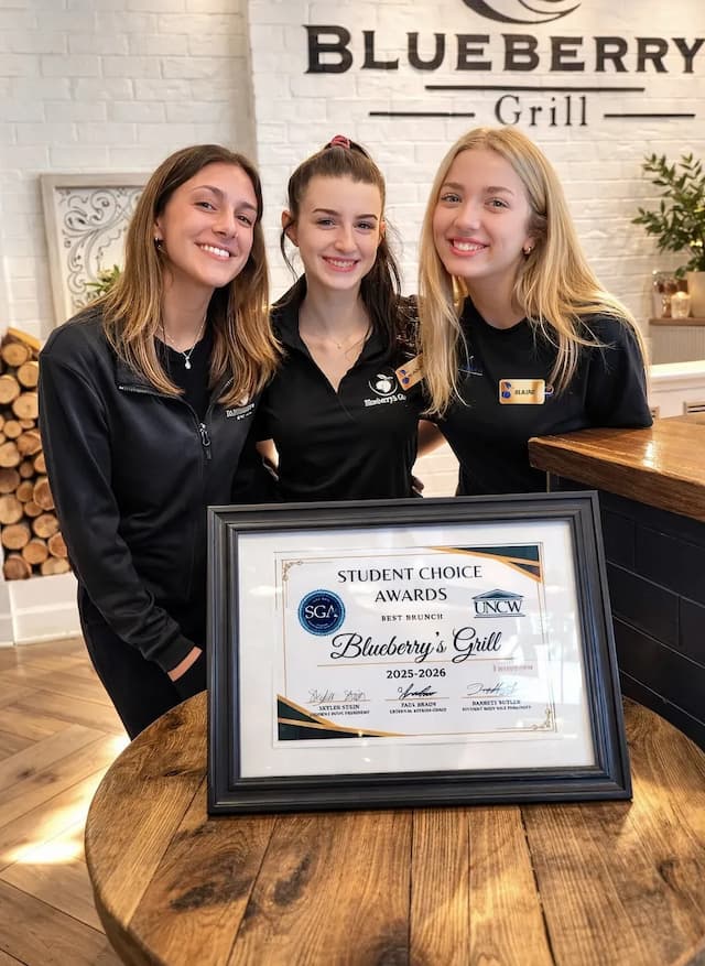 UNCW Honors Blueberry's Grill as Wilmington's Best Brunch Spot