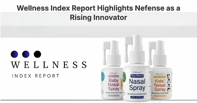Wellness Index Report Spotlights Nefense as Nasal Health Innovator
