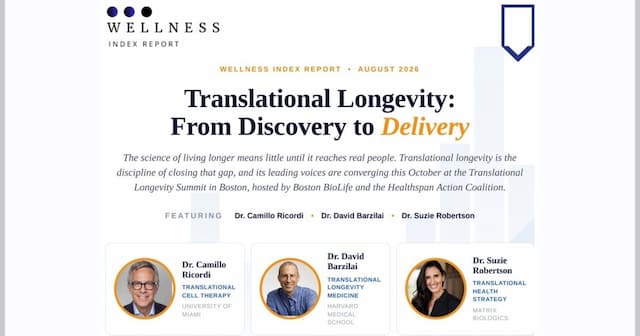 August Wellness Index Report: Translational Longevity Takes Center Stage