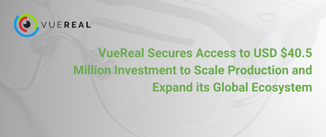 VueReal Secures $40.5M Series C Funding to Scale MicroLED Production