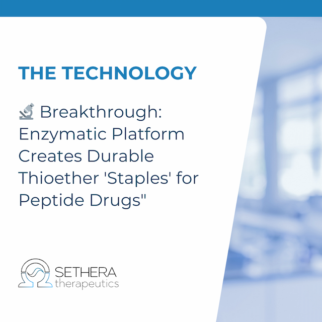 Sethera's Enzymatic Stapler Revolutionizes Peptide Drug Design