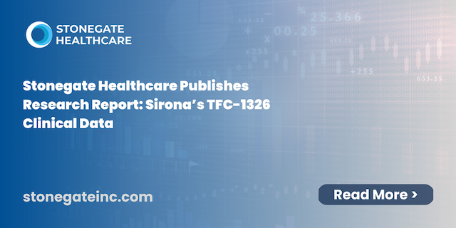 Stonegate Healthcare Partners Reports on Sirona Biochem's Superior Anti-Aging Compound TFC-1326