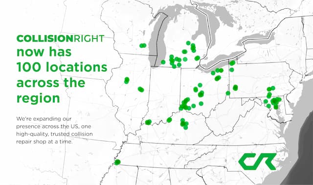 CollisionRight Reaches 100 Collision Repair Shops Milestone