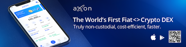 Axon Launches World's First Decentralised Fiat&lt;&gt;Crypto Exchange Mobile Platform