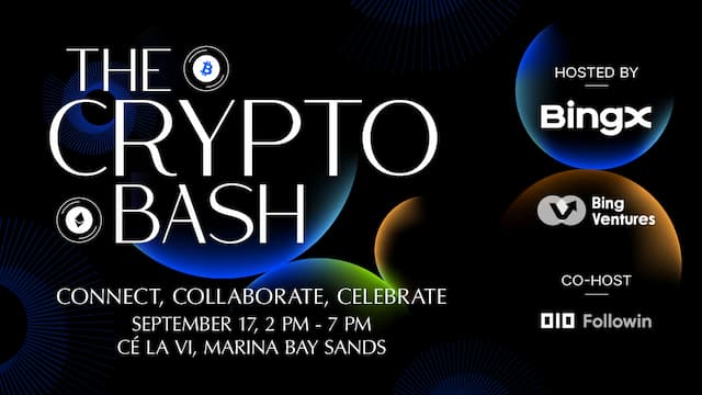 Bing Ventures to Present THE CRYPTO BASH at TOKEN2049 Singapore