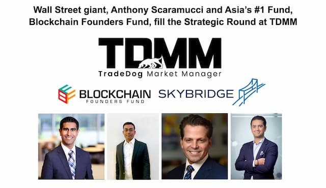 TradeDog Market Management Secures Major Investment from Blockchain Founders Fund and Anthony Scaramucci
