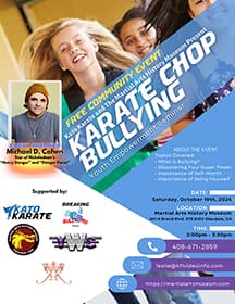 Kato Karate and Nickelodeon's Michael D. Cohen Team Up to Host Anti-Bullying Seminar