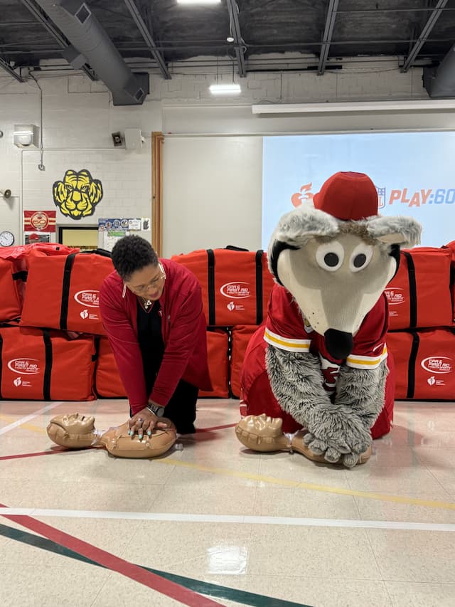 American Heart Association, Kansas City Chiefs, and NFL Launch Health and Safety Programs at Three Trails Elementary School