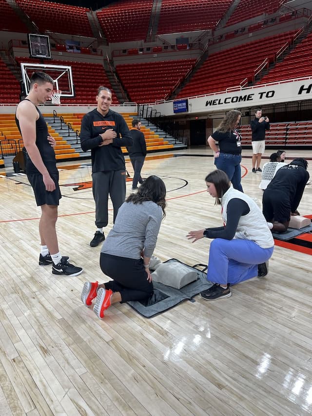 OSU Men’s Basketball Team Joins American Heart Association's CPR Training and Fundraising Efforts