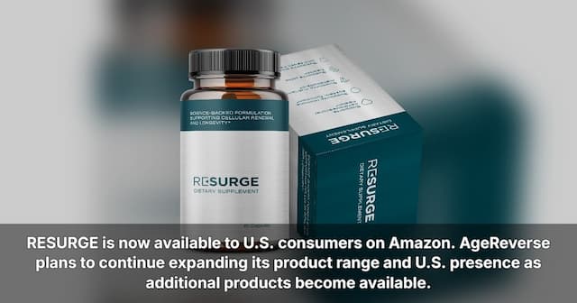 AgeReverse Expands U.S. Push After ECRM; RESURGE Hits Amazon