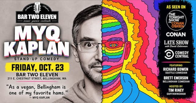 Myq Kaplan to Headline Guffawingham Comedy Night in Bellingham